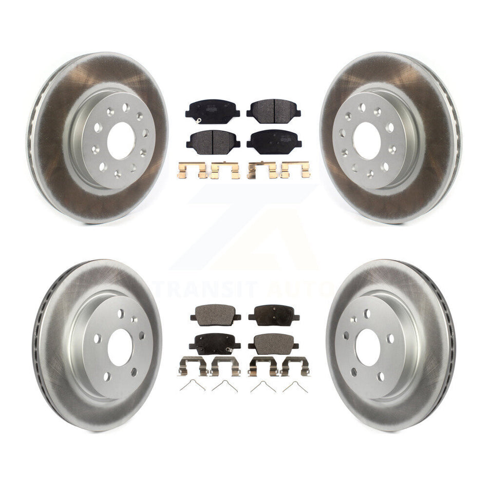 Front Rear Coated Disc Brake Rotors And Semi-Metallic Pads Kit For Chevrolet Camaro Without Brembo Calipers KGF-101953
