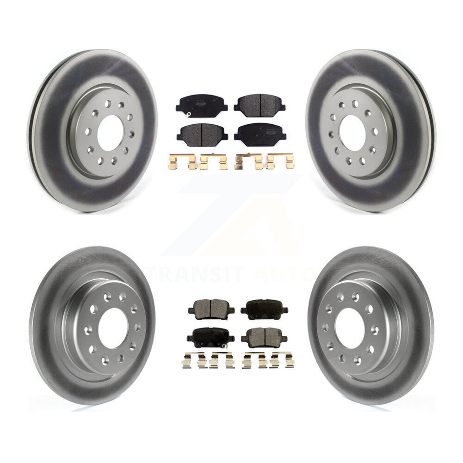 Front Rear Coated Disc Brake Rotors And Semi-Metallic Pads Kit For Chevrolet Equinox GMC Terrain Buick LaCrosse KGF-101954