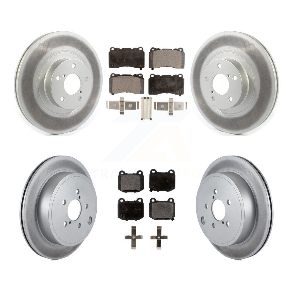 Front Rear Coat Brake Rotors Semi-Metallic Pad Kit For 2019 Toyota 86 TRD Special Edition KGF-101969