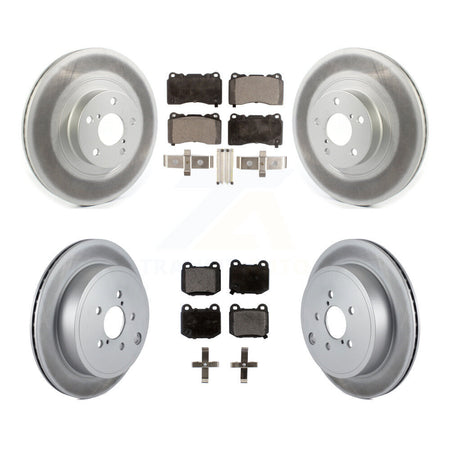 Front Rear Coat Brake Rotors Semi-Metallic Pad Kit For 2019 Toyota 86 TRD Special Edition KGF-101969