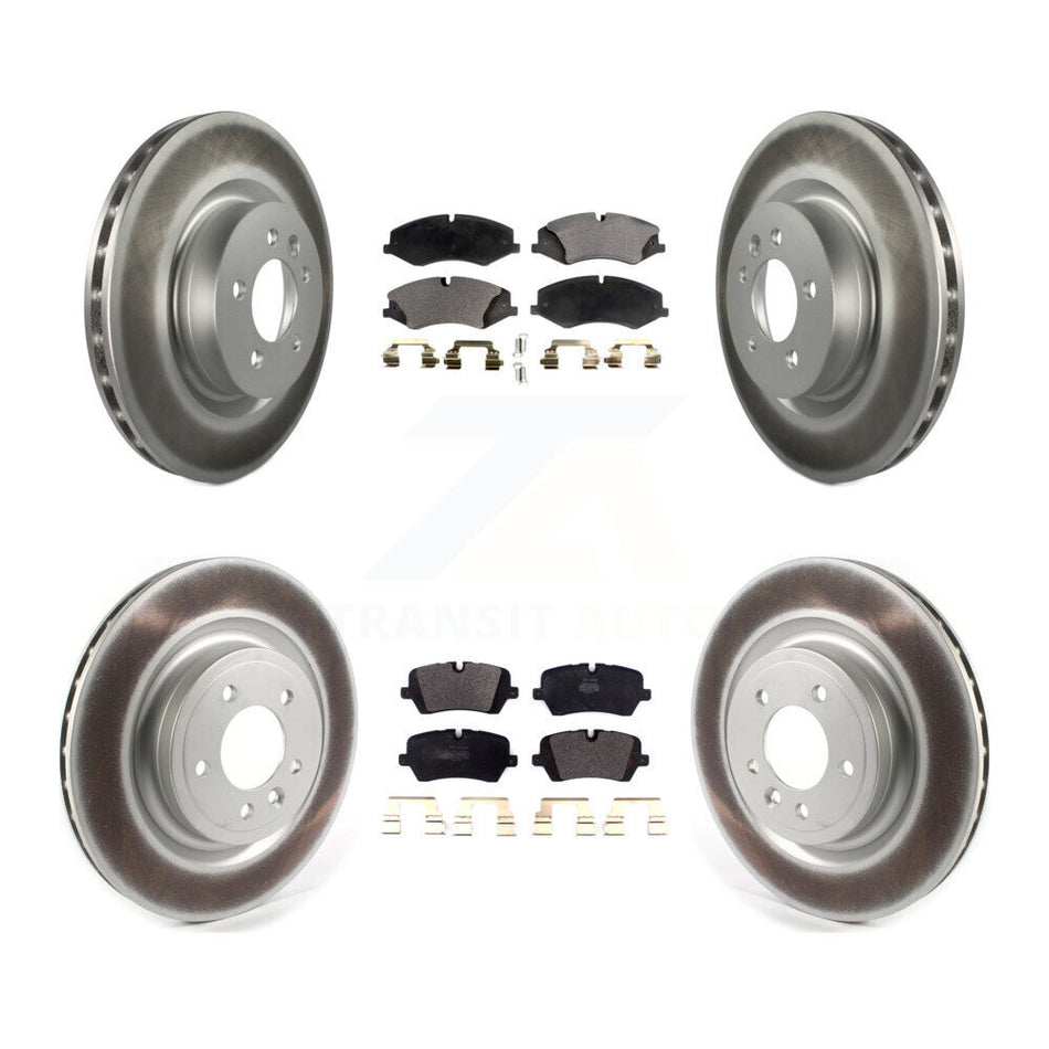 Front Rear Coated Disc Brake Rotors And Semi-Metallic Pads Kit For Land Rover Range Sport Discovery KGF-101981