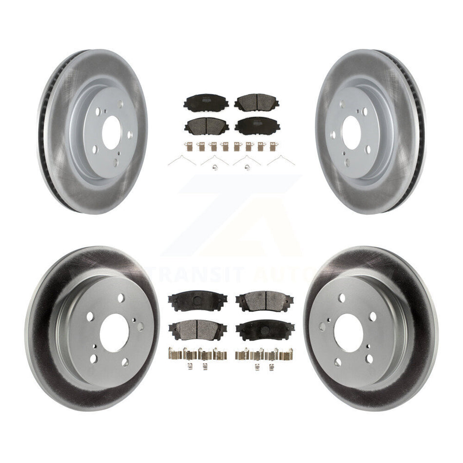 Front Rear Coated Disc Brake Rotors And Semi-Metallic Pads Kit For Toyota Camry RAV4 Lexus ES350 Avalon ES300h UX250h UX200 C-HR ES250 Venza KGF-102025