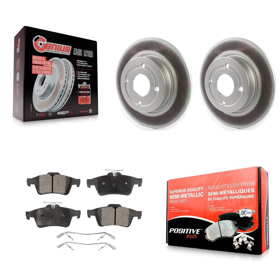 Rear Coated Disc Brake Rotors And Semi-Metallic Pads Kit For Ford EcoSport KGF-102052