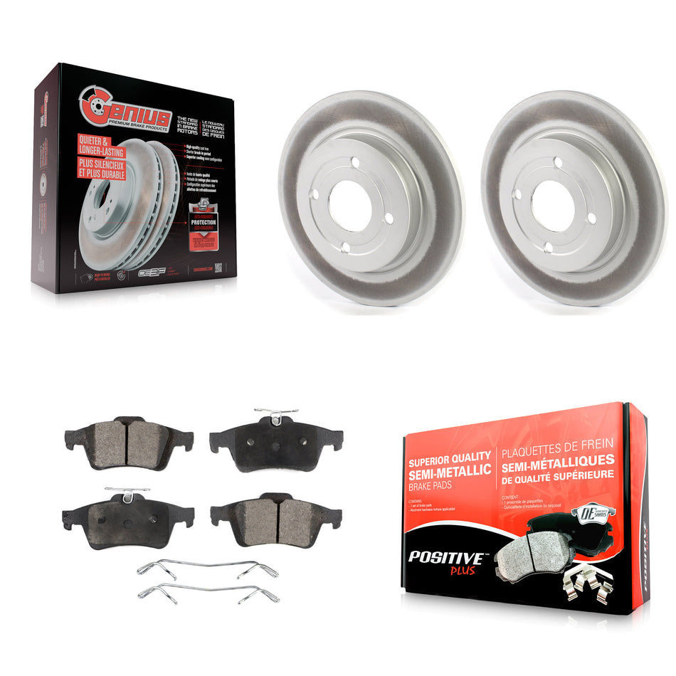 Rear Coated Disc Brake Rotors And Semi-Metallic Pads Kit For Ford EcoSport KGF-102053