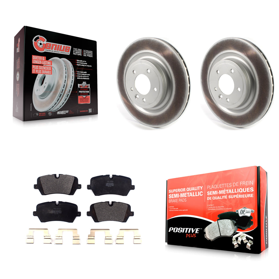 Rear Coated Disc Brake Rotors And Semi-Metallic Pads Kit For Land Rover Range Sport Discovery KGF-102070