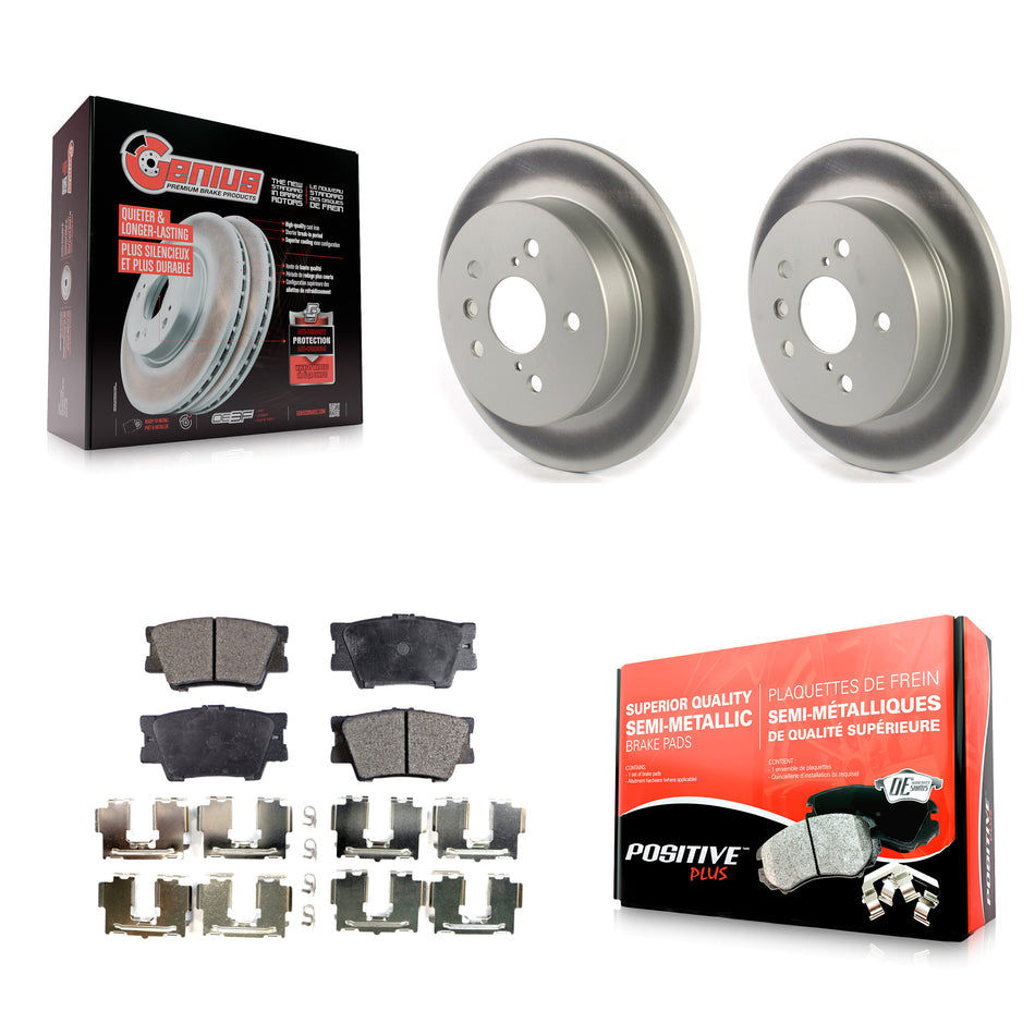 Rear Coated Disc Brake Rotors And Semi-Metallic Pads Kit For Toyota Camry KGF-102076
