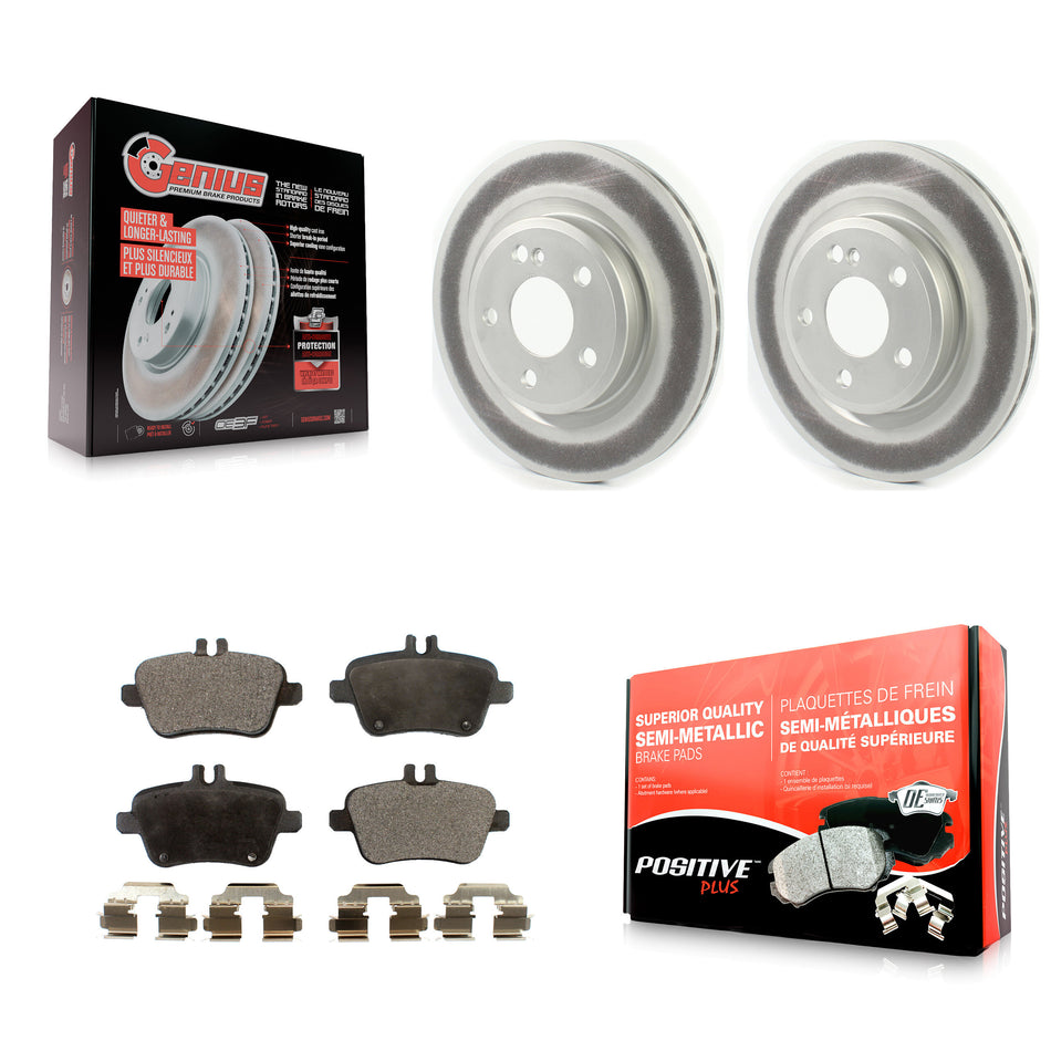 Rear Coated Disc Brake Rotors And Semi-Metallic Pads Kit For Mercedes-Benz GLA250 CLA250 INFINITI QX30 KGF-102079