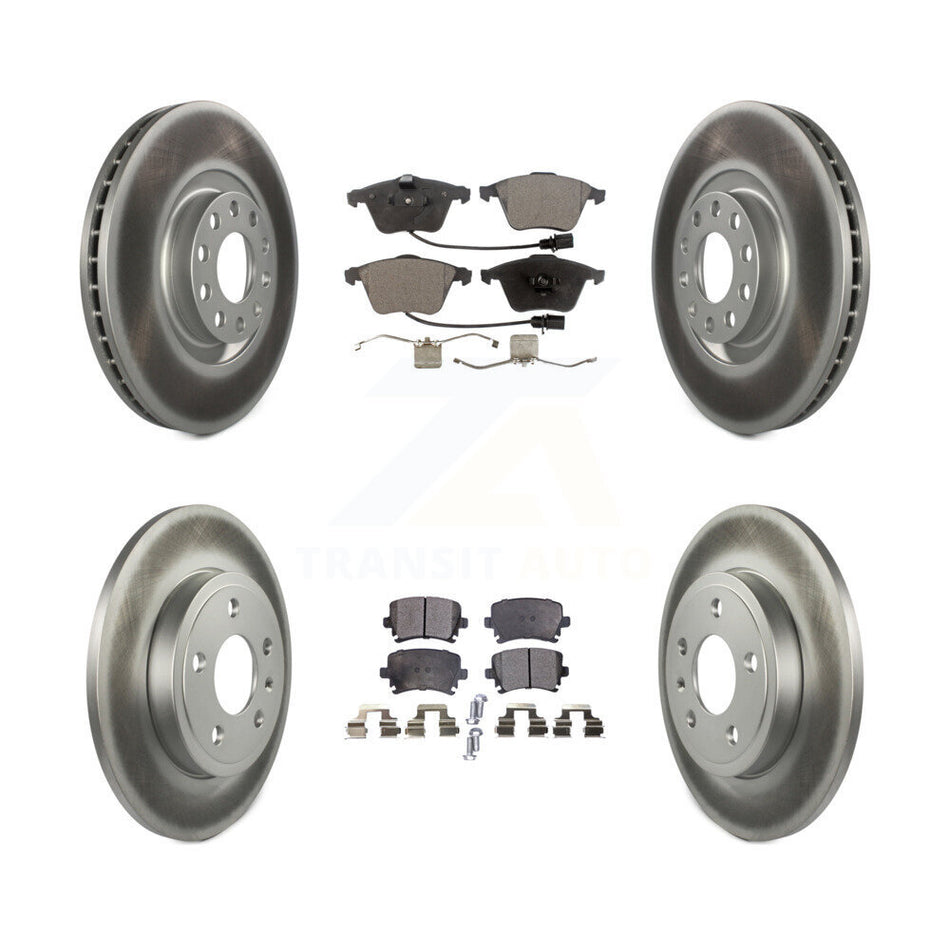 Front Rear Coated Disc Brake Rotors And Semi-Metallic Pads Kit For Audi A4 Quattro KGF-102102