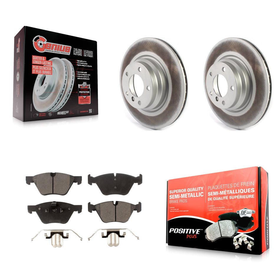 Front Coated Disc Brake Rotors And Semi-Metallic Pads Kit For BMW 330i 330xi X1 KGF-102181