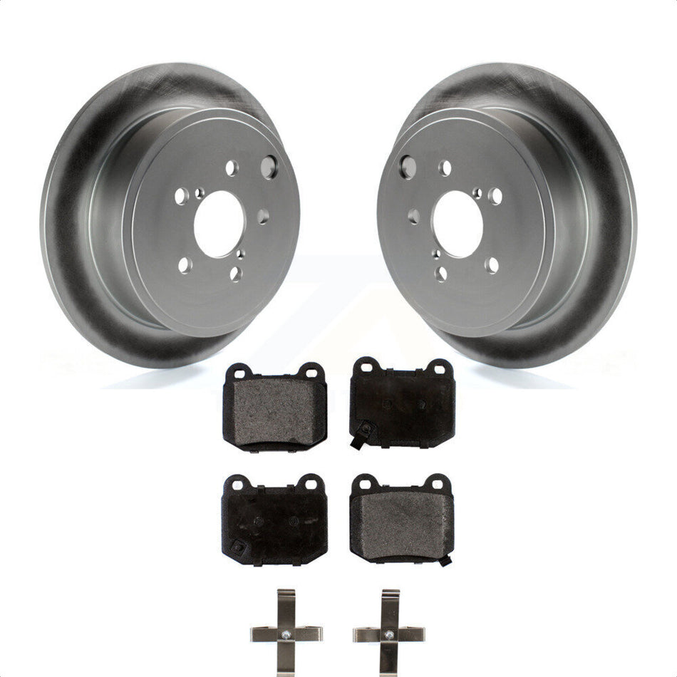 Rear Coated Brake Rotor Semi-Metallic Pad Kit For 2014 Subaru WRX With 17\\" Factory Wheels KGF-102210