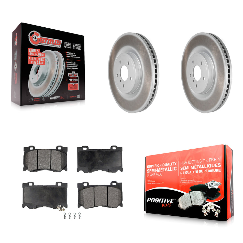 Front Coated Disc Brake Rotors And Semi-Metallic Pads Kit For INFINITI G37 Q50 Nissan 370Z Q60 M37 Q70 Q70L QX70 M56 FX50 Z KGF-102225