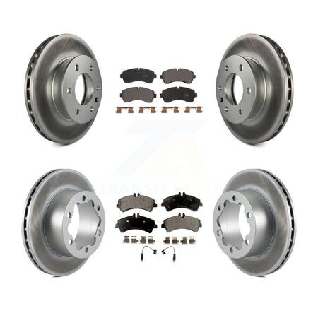 Front Rear Coated Brake Rotor Semi-Metallic Pad Kit For Sprinter 3500 Mercedes-Benz Dodge KGF-102258