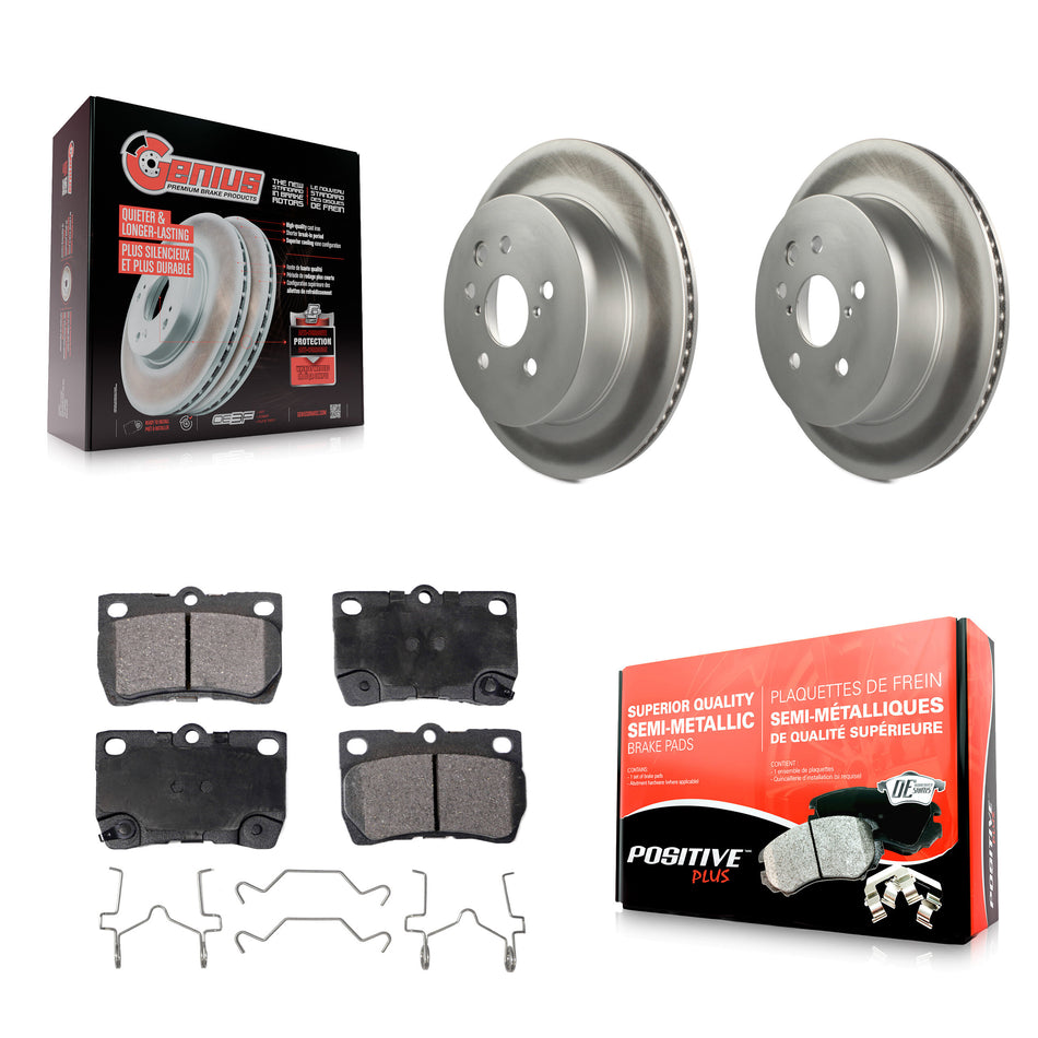 Rear Coated Disc Brake Rotors And Semi-Metallic Pads Kit For Lexus IS250 GS350 IS350 GS300 GS430 GS450h GS460 KGF-102279