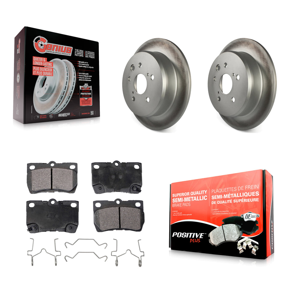 Rear Coated Disc Brake Rotors And Semi-Metallic Pads Kit For Lexus IS250 KGF-102280