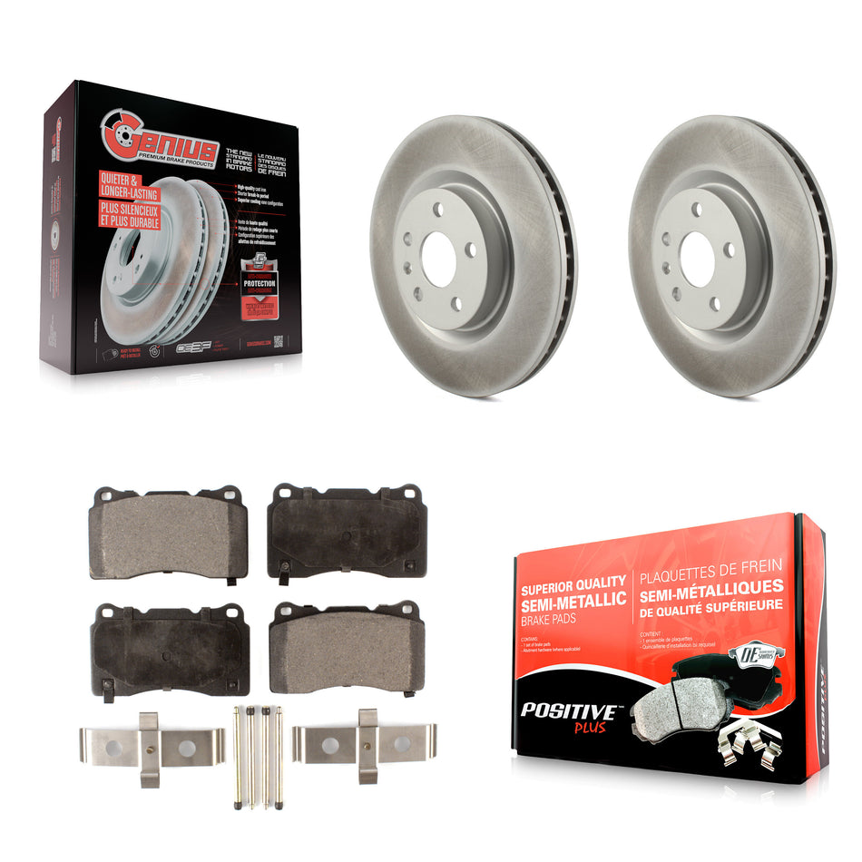 Front Coated Disc Brake Rotors And Semi-Metallic Pads Kit For Cadillac XTS Buick Regal KGF-102309