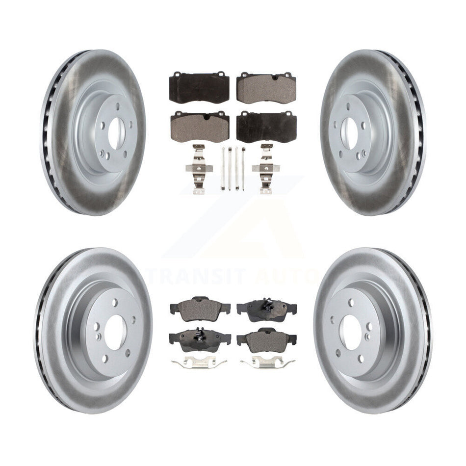 Front Rear Coated Disc Brake Rotors And Semi-Metallic Pads Kit For Mercedes-Benz S550 SL550 S600 CL550 S400 S350 CL600 S450 KGF-102325