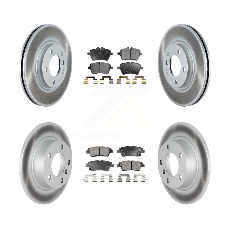 Front Rear Coated Disc Brake Rotors And Semi-Metallic Pads Kit For Mini Cooper Countryman Paceman KGF-102329