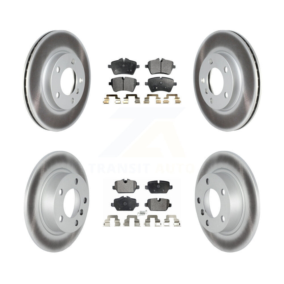 Front Rear Coated Disc Brake Rotors And Semi-Metallic Pads Kit For Mini Cooper Countryman Paceman KGF-102331