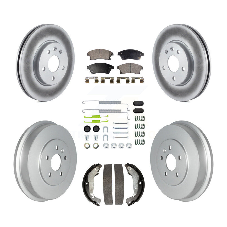 Front Rear Coat Brake Rotors Semi-Metallic Pad Drum Kit (7Pc) For Chevrolet Cruze Limited KGF-102341