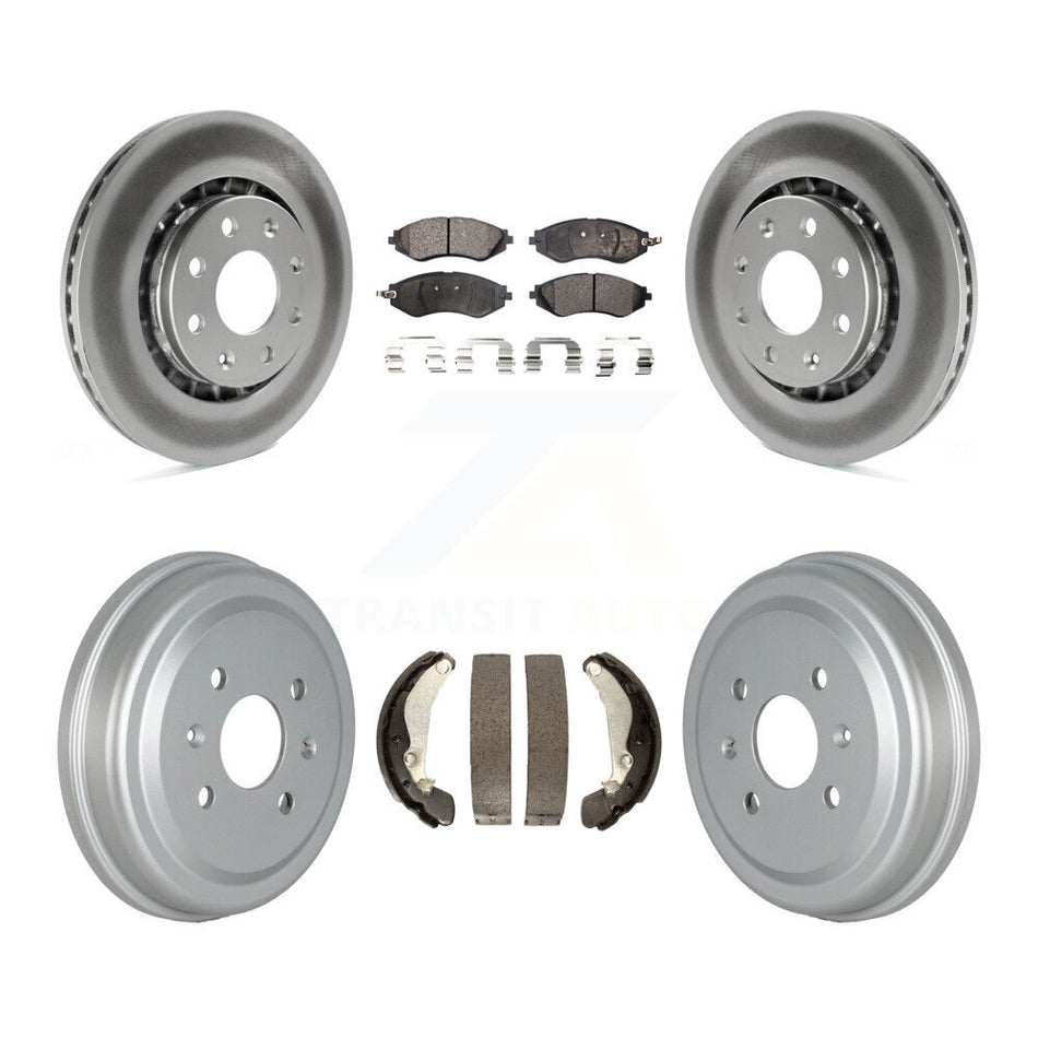 Front Rear Coated Disc Brake Rotors Semi-Metallic Pads And Drum Kit For Chevrolet Aveo Spark Aveo5 Pontiac G3 Suzuki Wave Wave5 Swift+ KGF-102413