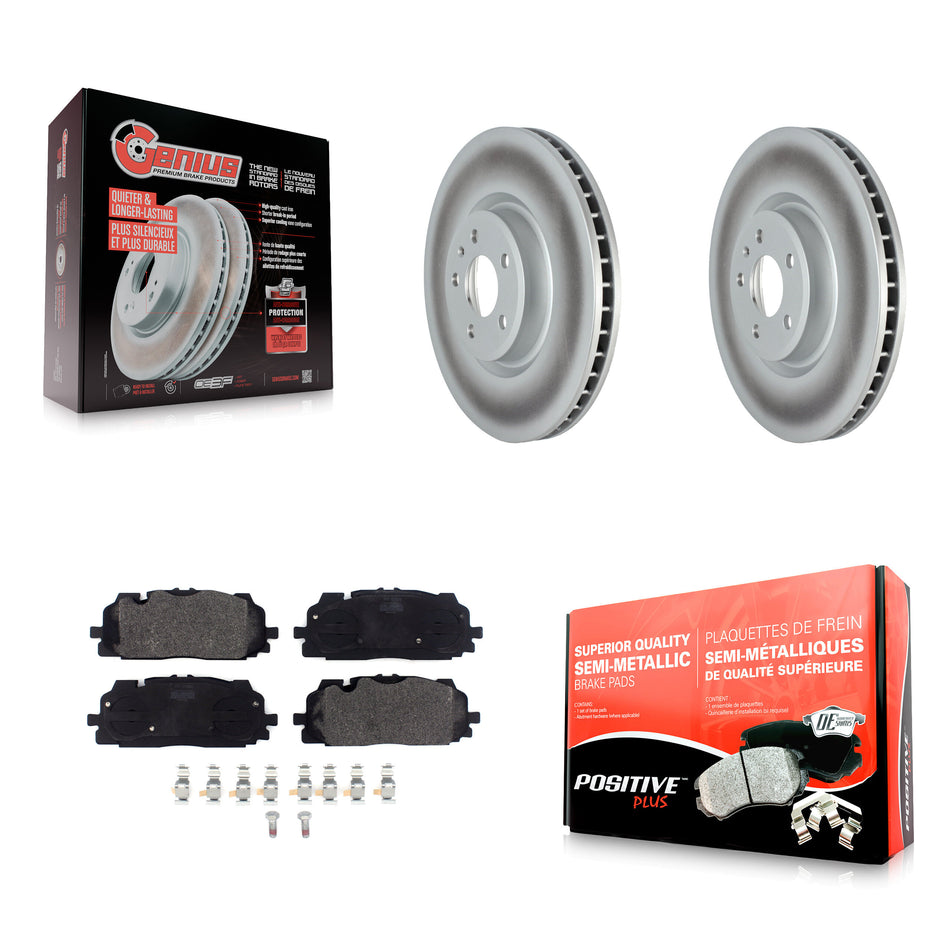 Front Coated Disc Brake Rotors And Semi-Metallic Pads Kit For Audi Q7 SQ5 S5 S4 Sportback KGF-102455