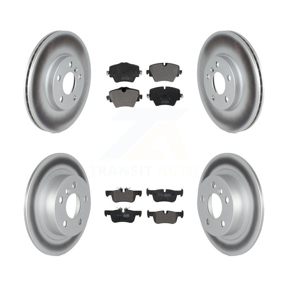 Front Rear Coated Disc Brake Rotors And Semi-Metallic Pads Kit For Mini Cooper Countryman Clubman KGF-102492