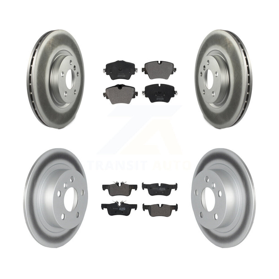 Front Rear Coated Disc Brake Rotors And Semi-Metallic Pads Kit For Mini Cooper Countryman S ALL4 KGF-102513