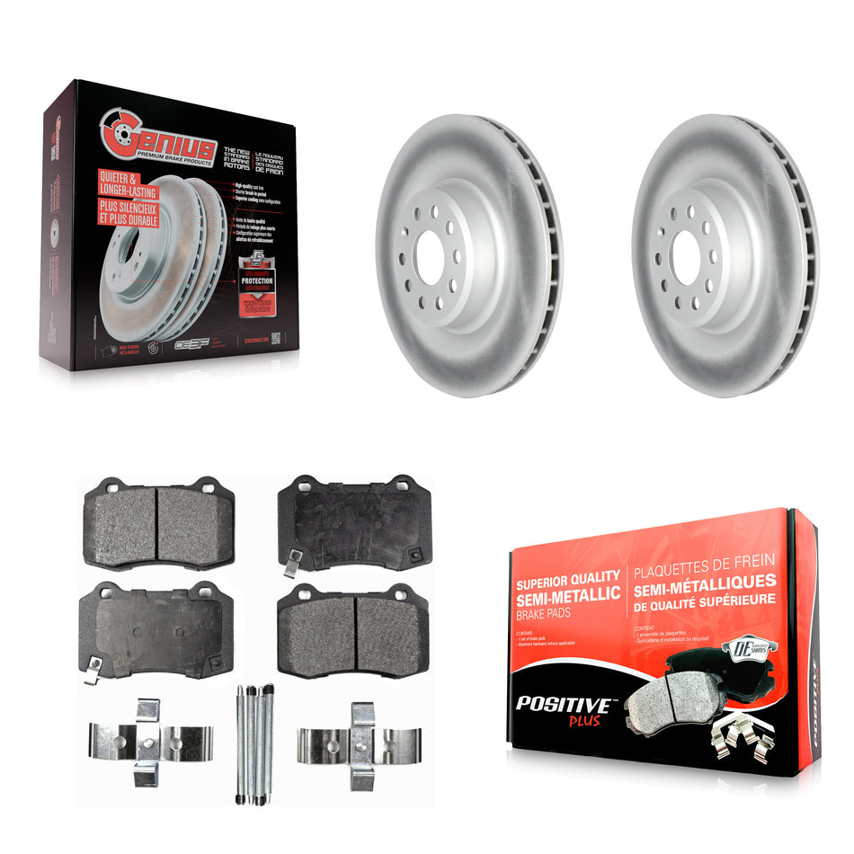 Rear Coated Disc Brake Rotors And Semi-Metallic Pads Kit For Tesla X S KGF-102526