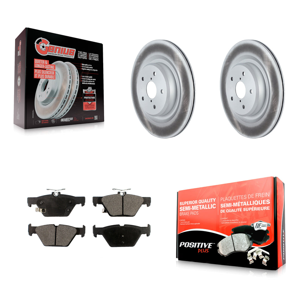 Rear Coated Disc Brake Rotors And Semi-Metallic Pads Kit For 2019-2022 Subaru Ascent KGF-102531