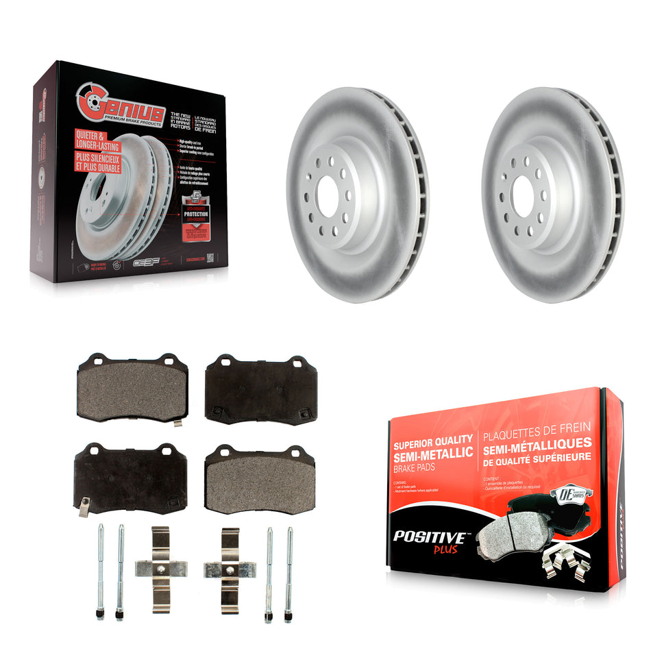 Rear Coated Disc Brake Rotors And Semi-Metallic Pads Kit For 2016 Tesla S From 04 16 KGF-102535