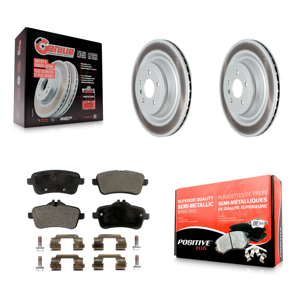 Rear Coated Disc Brake Rotors And Semi-Metallic Pads Kit For Mercedes-Benz GLS450 GL450 GLS550 GL350 GL550 ML400 ML250 ML63 AMG GLS350d KGF-102536