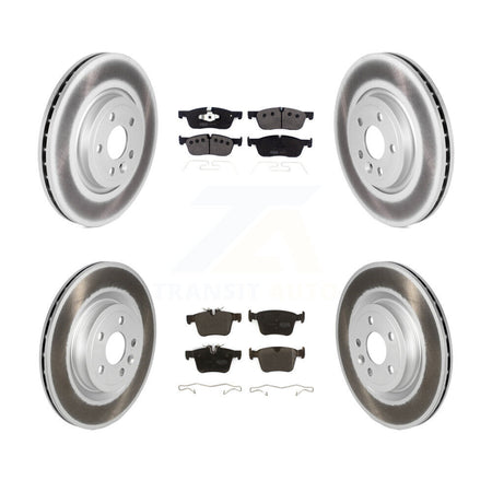 Front Rear Coated Disc Brake Rotors And Semi-Metallic Pads Kit For Jaguar F-Pace KGF-102571