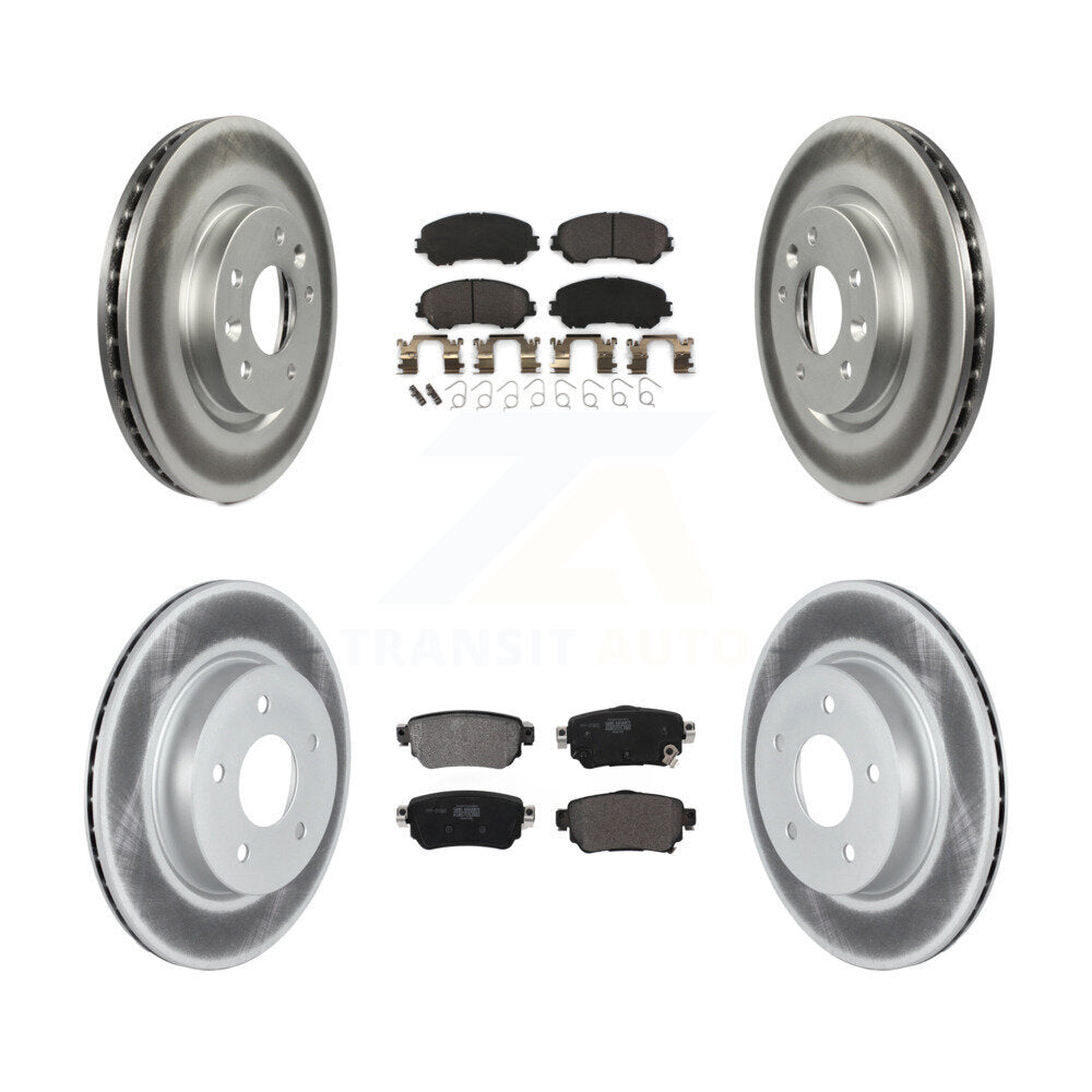 Front Rear Coated Disc Brake Rotor & Semi-Metallic Pad Kit For Nissan Rogue Sport Qashqai KGF-102635