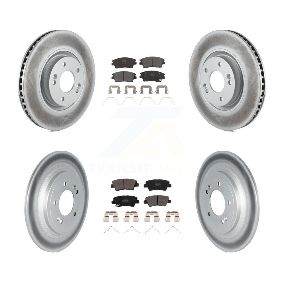 Front Rear Coat Brake Rotor Semi-Metallic Pad Kit For 2017-2022 Kia Sportage Turbocharged KGF-102669