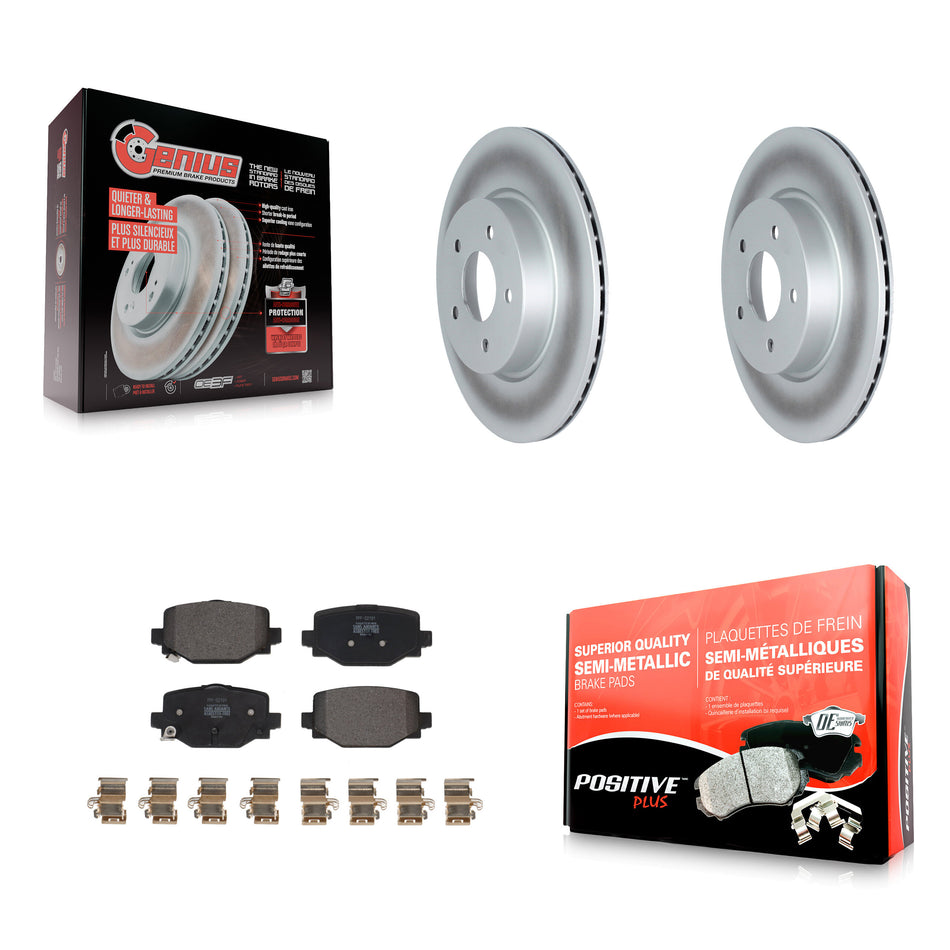 Rear Coated Disc Brake Rotors And Semi-Metallic Pads Kit For INFINITI QX50 QX55 KGF-102683