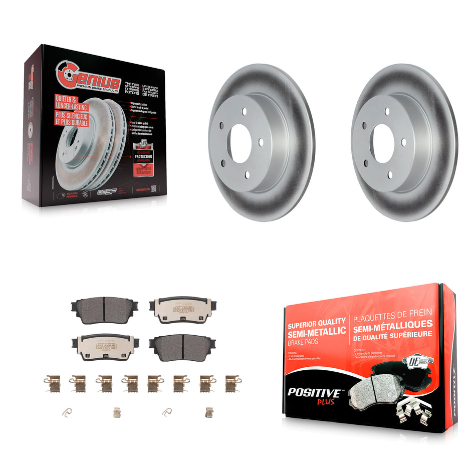Rear Coated Disc Brake Rotors And Semi-Metallic Pads Kit For Nissan Kicks Altima KGF-102690