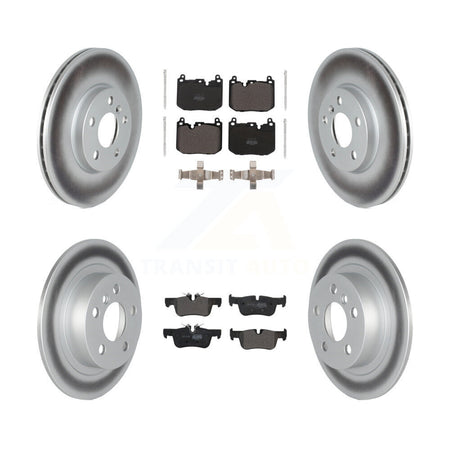 Front Rear Coated Brake Rotor & Semi-Metallic Pad Kit For 2017-2020 Mini Cooper Clubman S KGF-102730