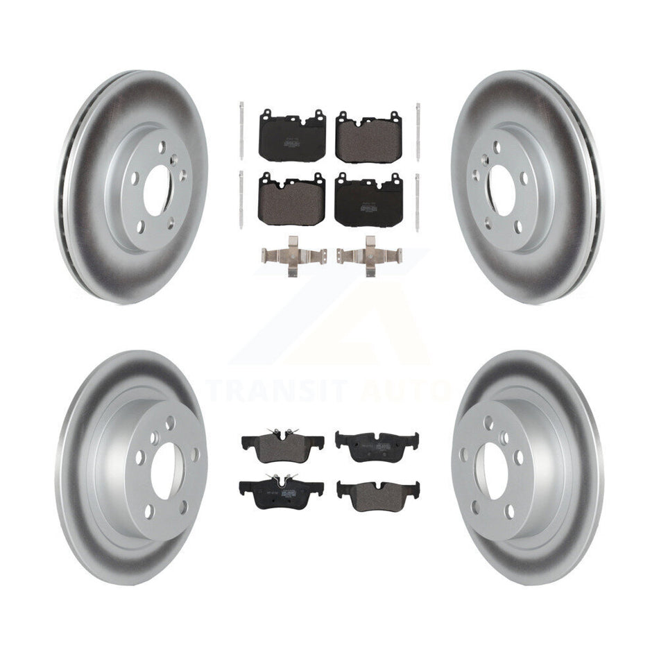 Front Rear Coated Brake Rotor & Semi-Metallic Pad Kit For 2017-2020 Mini Cooper Clubman S KGF-102730