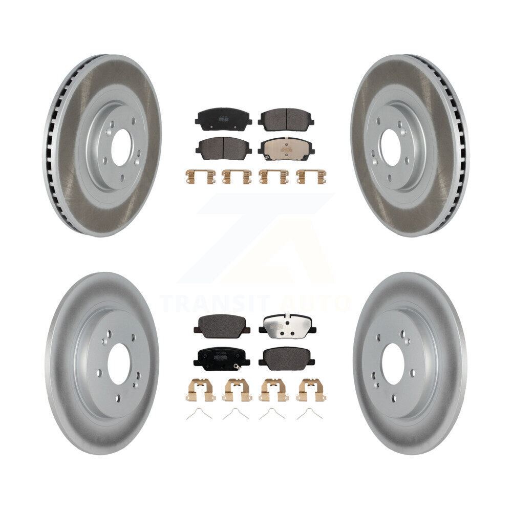 Front Rear Coat Disc Brake Rotor Semi-Metallic Pad Kit For Hyundai Palisade Kia Telluride KGF-102732