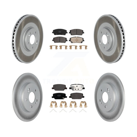 Front Rear Coat Disc Brake Rotor Semi-Metallic Pad Kit For Hyundai Palisade Kia Telluride KGF-102732