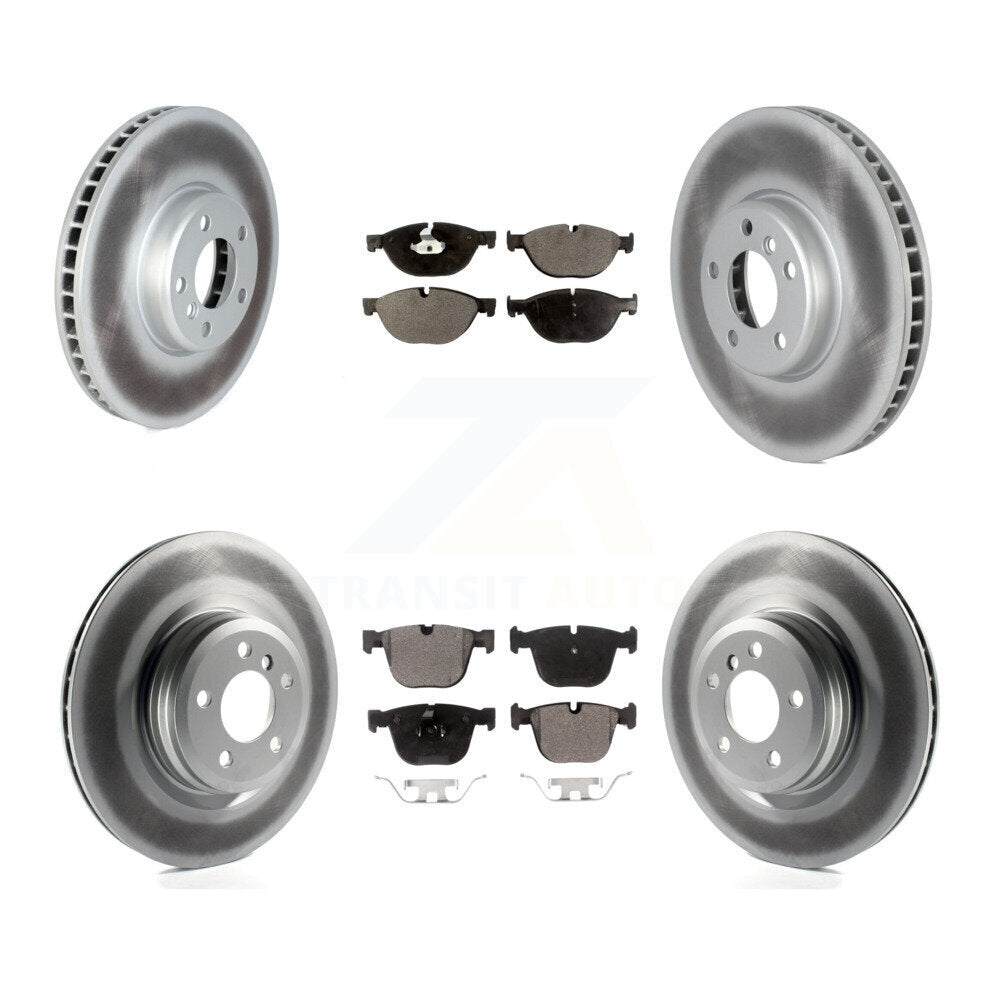 Front Rear Coat Disc Brake Rotors Semi-Metallic Pad Kit (6Pc) For 2013 BMW ActiveHybrid 7 KGF-102736