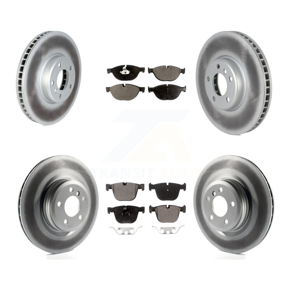 Front Rear Coat Disc Brake Rotors Semi-Metallic Pad Kit (6Pc) For 2013 BMW ActiveHybrid 7 KGF-102736