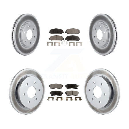 Front Rear Coat Disc Brake Rotor Semi-Metallic Pad Kit For Nissan Armada With Solid KGF-102771