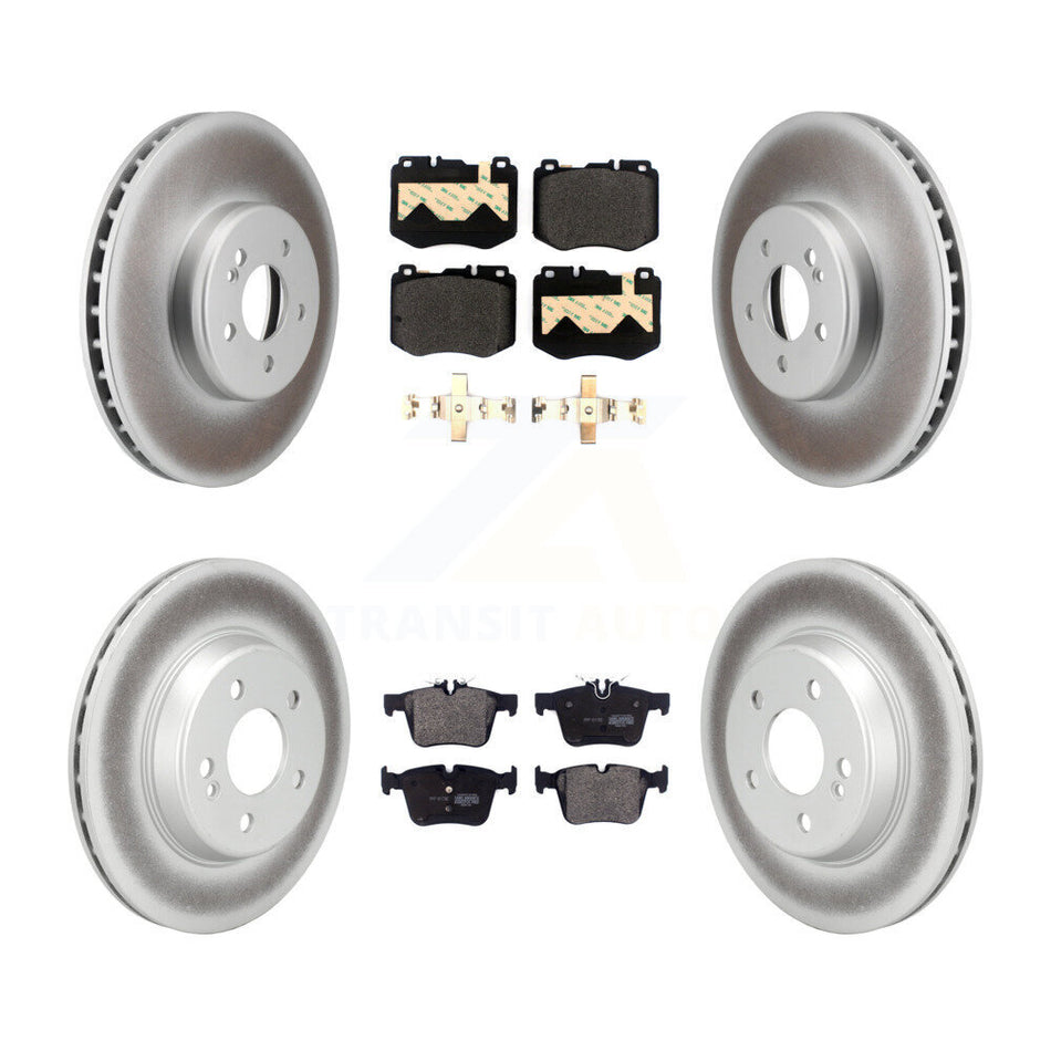 Front Rear Coat Disc Brake Rotors Semi-Metallic Pad Kit For Mercedes-Benz C300 C400 C350e KGF-102802