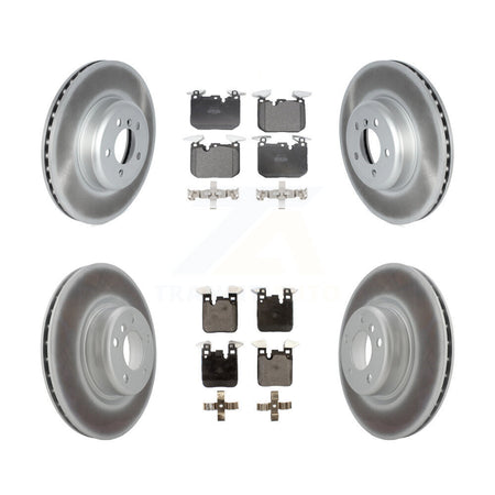 Front Rear Coated Disc Brake Rotor & Semi-Metallic Pad Kit For 2018-2020 BMW M240i xDrive KGF-102827