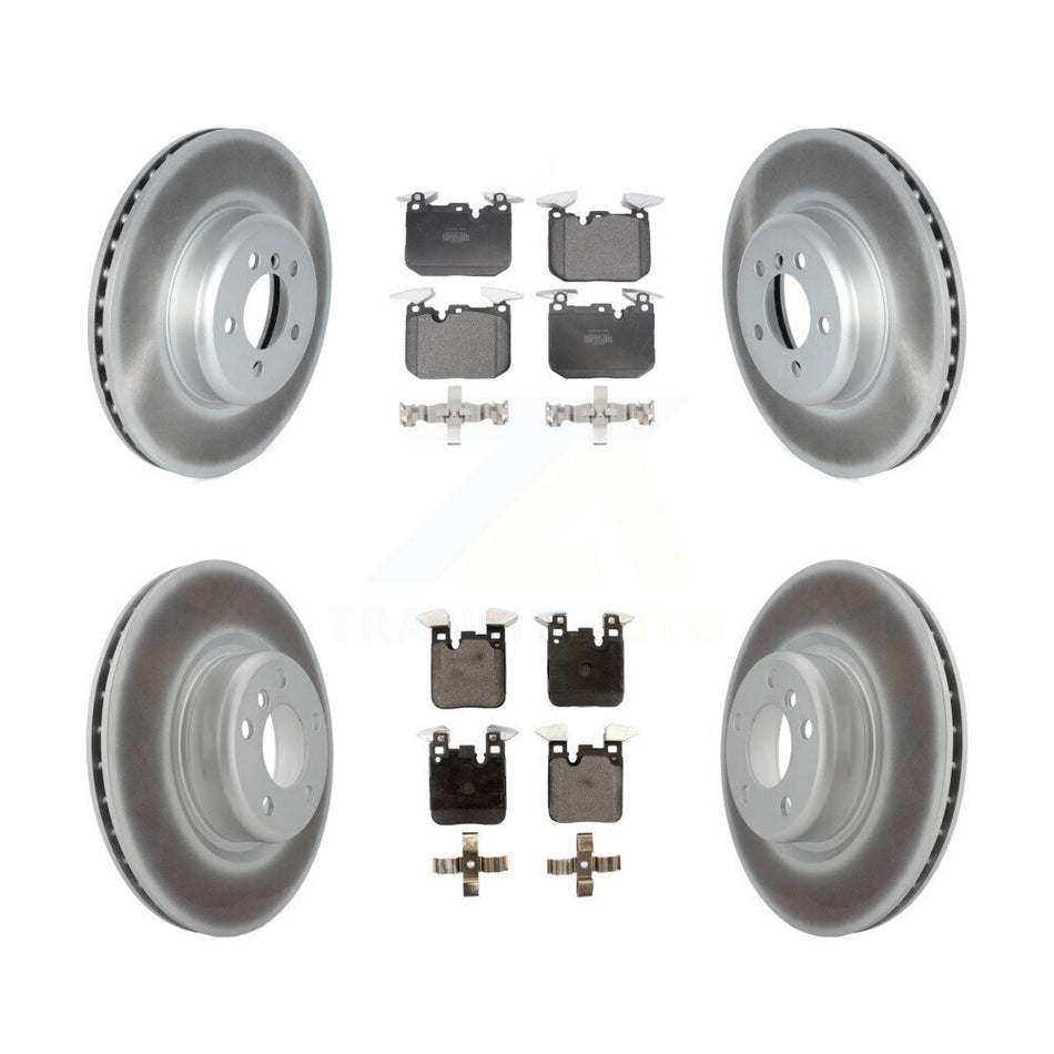 Front Rear Coated Disc Brake Rotor & Semi-Metallic Pad Kit For 2018-2020 BMW M240i xDrive KGF-102827