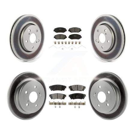 Front Rear Coated Disc Brake Rotors And Semi-Metallic Pads Kit For Toyota C-HR KGF-102854