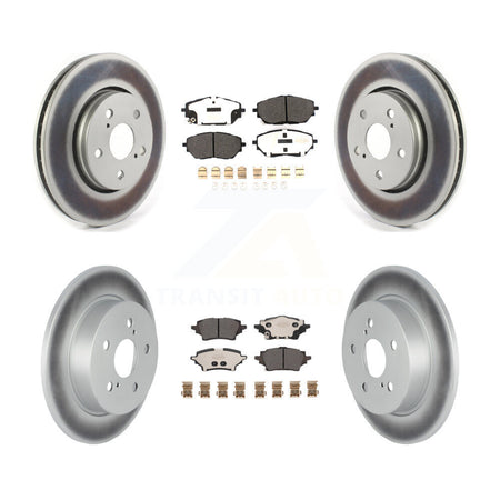 Front Rear Coated Disc Brake Rotors And Semi-Metallic Pads Kit For Toyota C-HR KGF-102855