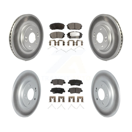 Front Rear Coated Brake Rotor Semi-Metallic Pad Kit For Hyundai Kona Electric Kia Niro EV KGF-102880