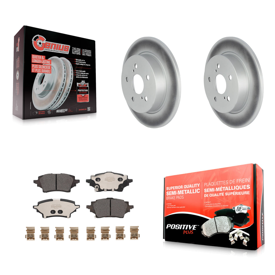 Rear Coated Disc Brake Rotors And Semi-Metallic Pads Kit For Toyota C-HR KGF-102884